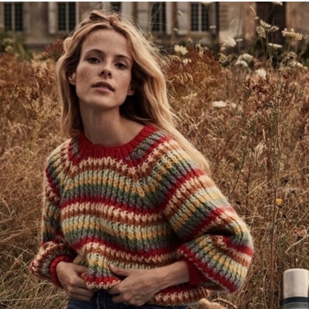 Doen rainbow field sweater